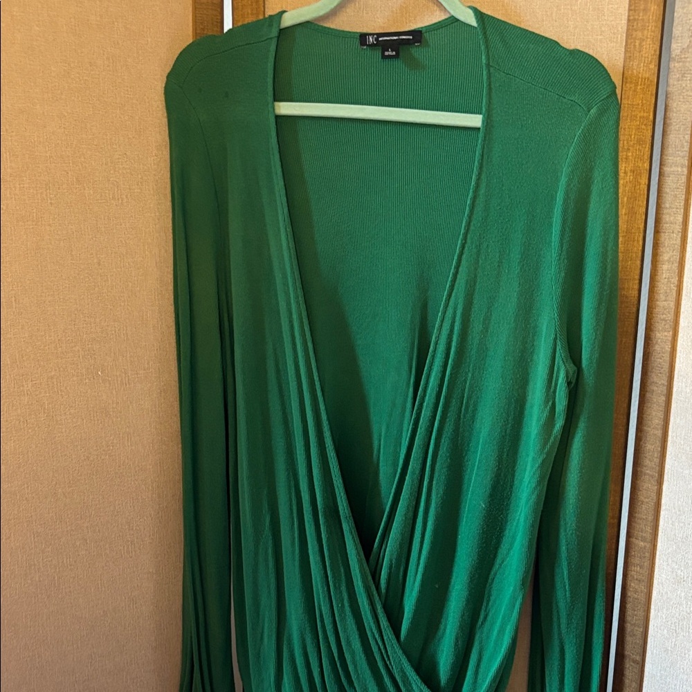 FINAL MARKDOWN INC International Concepts Emerald Knit Top large